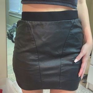 Black Leather Skirt